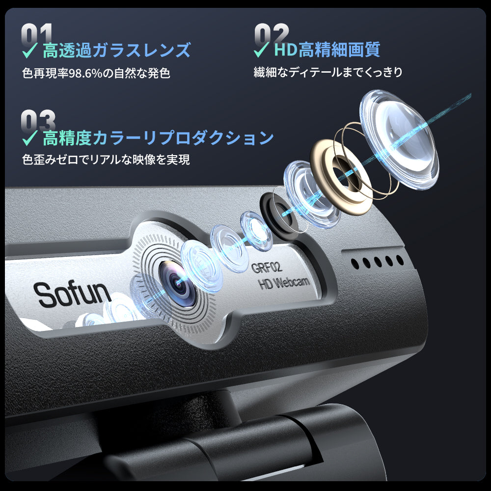 webカメラ ウェブカメラ マイク付き  grf02