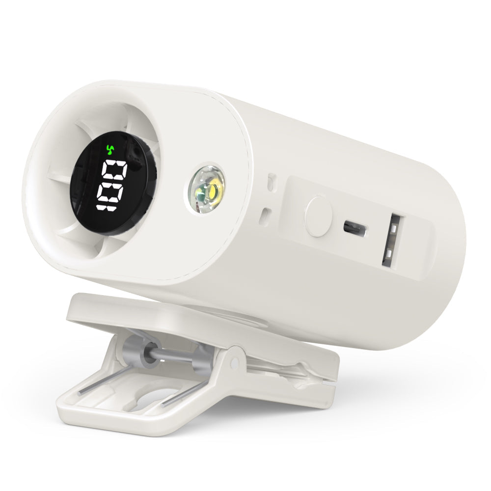 クリップファン 日傘セット  (FS-G80-WH+YS-CB6)